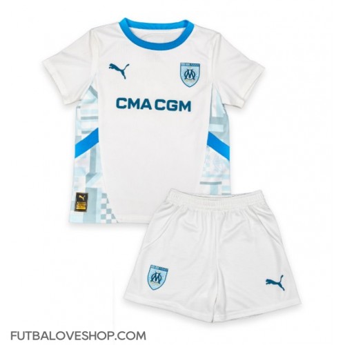 Dres Olympique de Marseille Domáci pre deti 2024-25 Krátky Rukáv (+ trenírky)